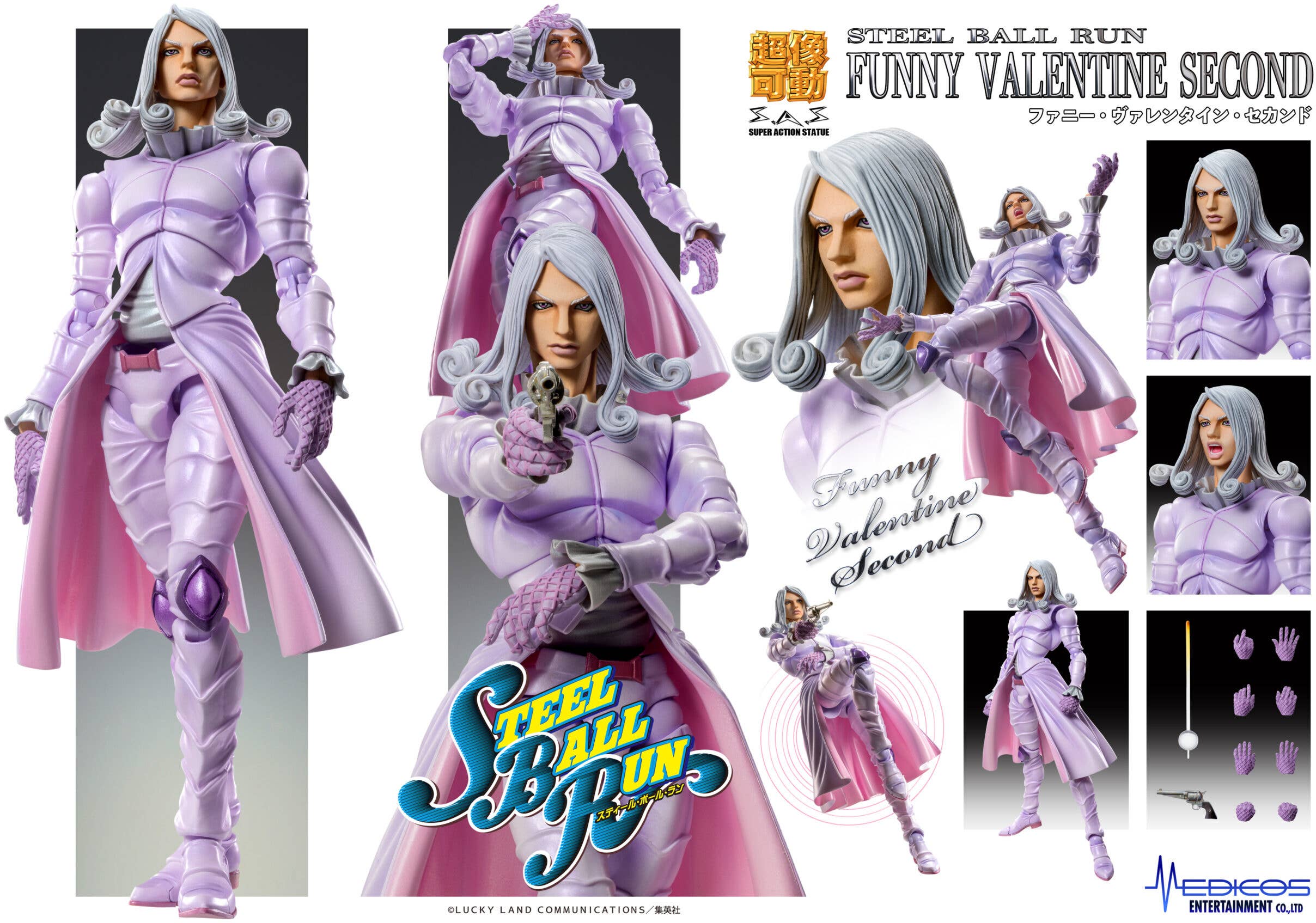 Jojo no Kimyou na Bouken - Steel Ball Run - Funny Valentine - Super Action Statue - Second (Medicos Entertainment) - Image 7