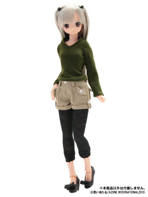 Pure Neemo S Size Wear - PNM V Neck Cutsew / Khaki (DOLL ACCESSORY)