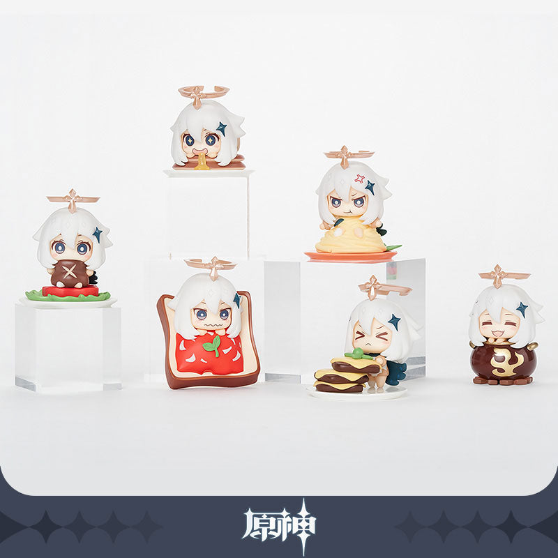 GENSHIN IMPACT: I'M NOT EMERGENCY FOOD! - PAIMON - SET OF 6 MASCOT FIGURES - 2023 Re-release (MiHoYo) - Image 2